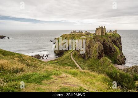 Dunnottar Castle in Stonehaven, Scotland Stock Photo