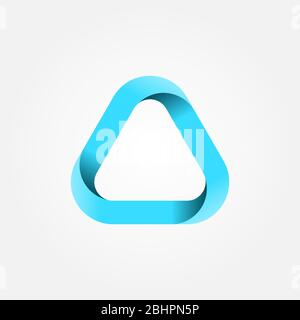 Triangle logo. Design geometric element. Corporate, technology, media style templates vector design. Stock - Vector illustration. Stock Vector