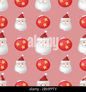 Merry Christmas winter holiday backgrounds. Collection of seamless patterns. Vector illustration. Stock Vector