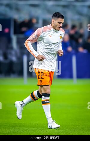 Milan, Italy. 01st Jan, 2020. Maxi Gomez Valencia CF during Champions League season 2019/20 - Photo credit Fabrizio Carabelli /LM Credit: Independent Photo Agency/Alamy Live News Stock Photo