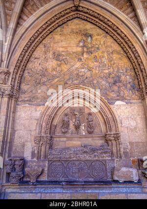 Claustro de la catedral de León. Castilla León. España. Stock Photo