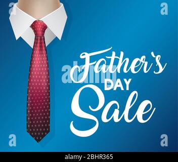 happy fathers day card with neck tie and eyeglasses Stock Vector Image ...