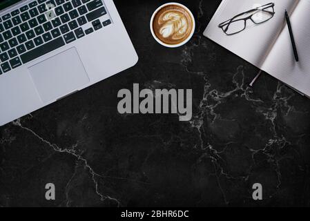 Black marble patterned texture background. marble of Thailand, abstract natural marble black and white for design. Stock Photo