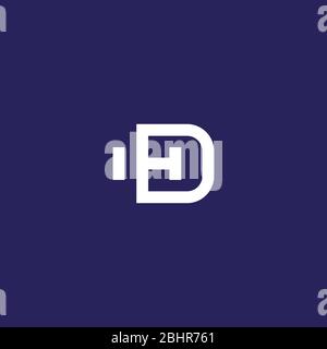 HD or DH logo design Stock Vector