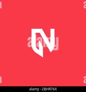 GN or NG logo design. letter GN in the shield , vector illustration Stock Vector