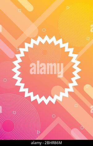 orange and pink vibrant colors background with seal lace Stock Vector