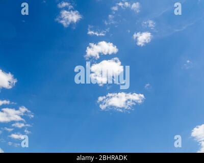 Cumulus humilis clouds background blue sky Stock Photo