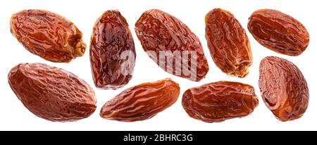 Dried dates isolated on white background with clipping path Stock Photo