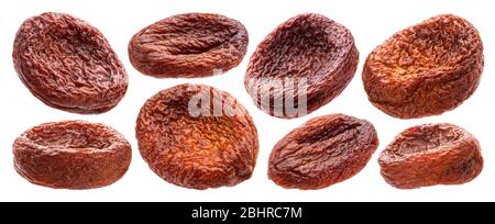 Sun dried apricots isolated on white background Stock Photo
