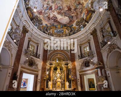 Frescos en el interior de la Basílica de la Virgen de los Desamparados. Valencia. Comunidad Valenciana. España Stock Photo