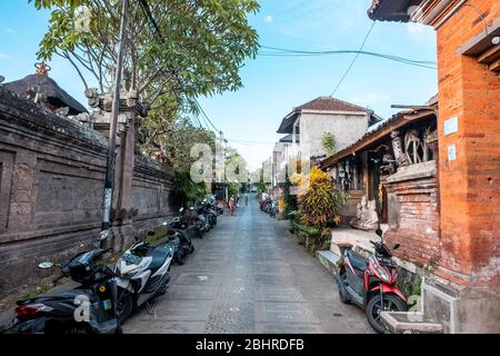 Street view of Ubud Art Street, Bali Island Stock Photo