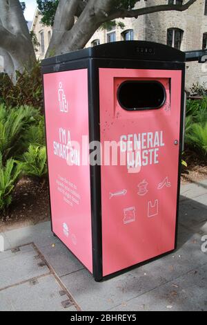 Smart bin, Sydney, Australia Stock Photo