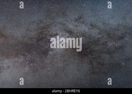 Part of the Milky way galaxy taken on the winter sky from Romania Stock Photo