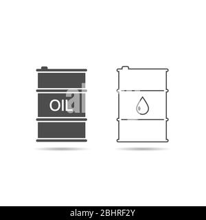 Oil container icons Stock Vector