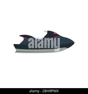 Water bike isolated on white background. Sammer extreme vacation. Vector Stock Vector