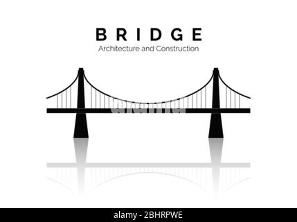 Bridge icon. Bridge architecture and constructions. Modern building connection. Vector illustration Stock Vector