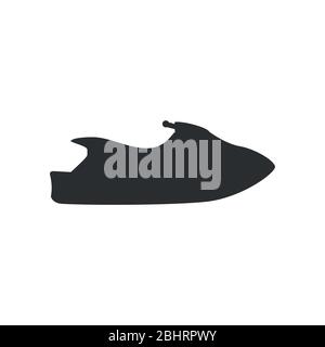 Water bike. Sammer extreme vacation. Vector isolated on white background Stock Vector