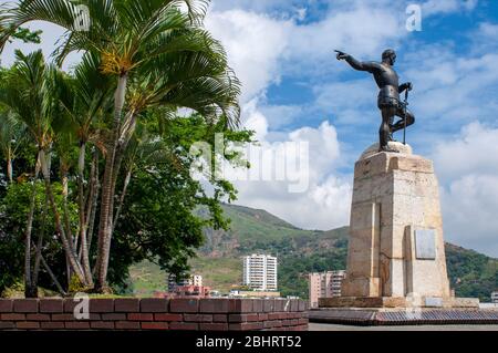 Belalcázar Statue in Cali, Colombia. Sebastián de Belalcázar was a