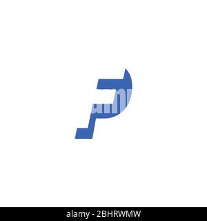 Initial letter fp logo or pf logo vector design templates Stock Vector