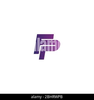 Initial letter fp logo or pf logo vector design templates Stock Vector