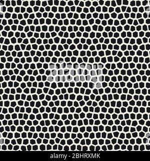 Seamless irregular lines vector mosaic pattern. Abstract chaotic tessellation texture Stock Vector