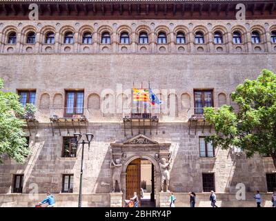 Palacio de los Luna. Zaragoza. Aragón. España Stock Photo