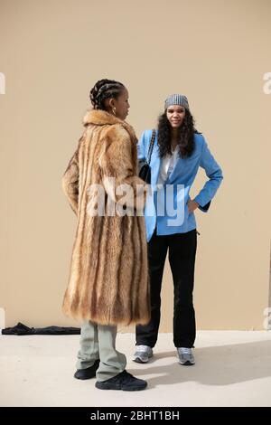 Model Adesuwa Aighewi attending the Dior show during Paris  Fashion Week Feb 25,2020- Photo: Runway Manhattan/Valentina Ranieri  ***For Editorial Use Stock Photo