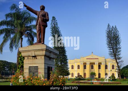 30 Oct 2009 Heritage-history-Babasaheb Ambedkar statue near-Rangacharlu town hall Mysore-Karnataka-INDIA Stock Photo