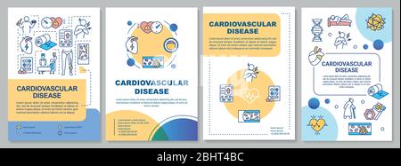 Cardiovascular diseases brochure template Stock Vector