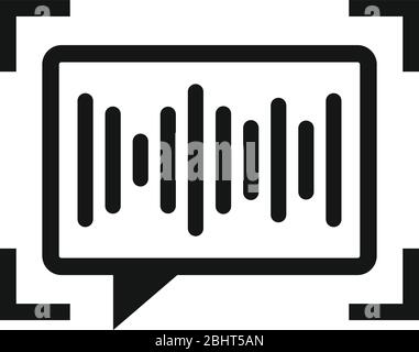Voice chat authentication icon. Simple illustration of voice chat authentication vector icon for web design isolated on white background Stock Vector