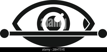 Eye scanning authentication icon. Simple illustration of eye scanning authentication vector icon for web design isolated on white background Stock Vector