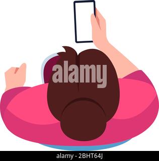 Wireless connection semi flat RGB color vector illustration Stock Vector