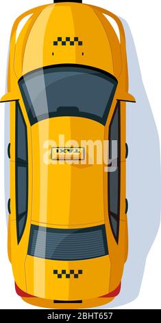 Taxi service semi flat RGB color vector illustration Stock Vector