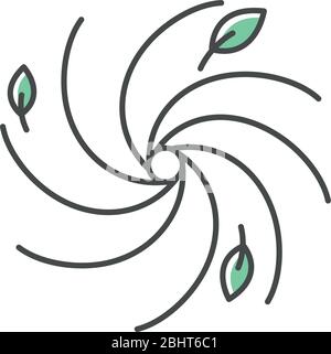 Hurricane RGB color icon Stock Vector
