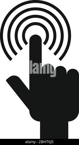 Touch sense authentication icon. Simple illustration of touch sense authentication vector icon for web design isolated on white background Stock Vector