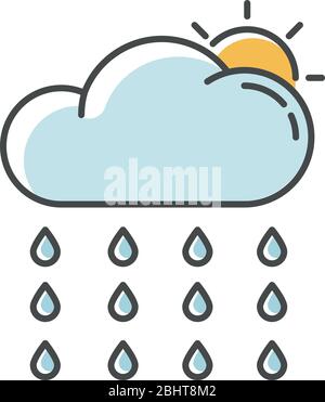 Drizzle RGB color icon Stock Vector