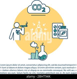 Environment and lifestyle diseases concept icon with text Stock Vector