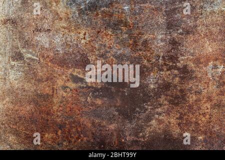 Abstract of a grunge rusted metal background with rust and oxidized texture. Stock Photo