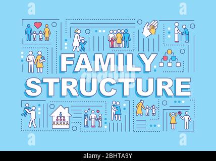 Family structure word concepts banner Stock Vector