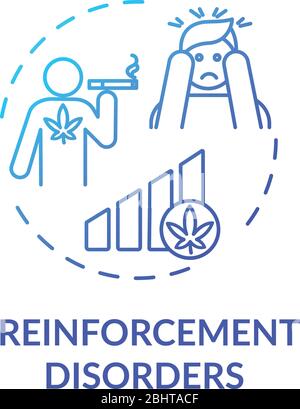 Reinforcement disorders concept icon Stock Vector