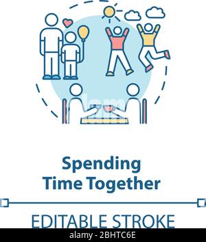 Spending time together concept icon Stock Vector