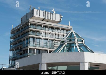 Slough, Berkshire, UK. 1st August, 2018. Wexham Park Hospital in Slough part of Frimley Health NHS Foundation Trust. Credit: Maureen McLean/Alamy Stock Photo