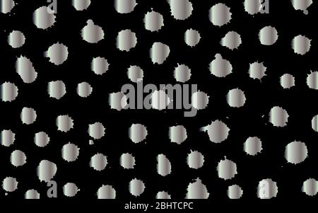 Paint background in silver, black colors. Silver splashes set. Stock Photo