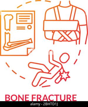 x ray fracture injury line icon vector illustration Stock Vector Image ...