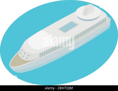 Cruise ship icon, isometric style Stock Vector