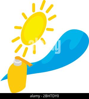 Summertime icon, isometric style Stock Vector