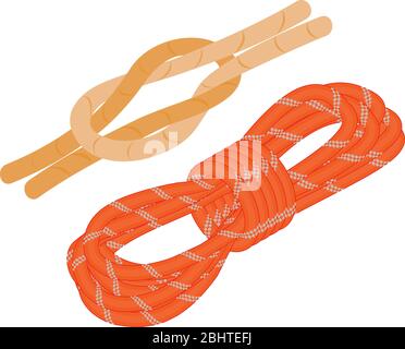 Nautical rope icon, isometric style Stock Vector