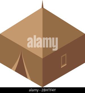 Tourist tent icon, isometric style Stock Vector