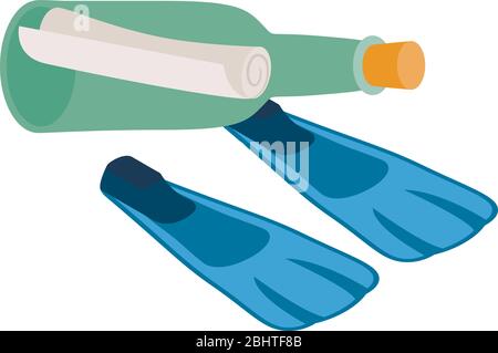 Summer vacation icon, isometric style Stock Vector