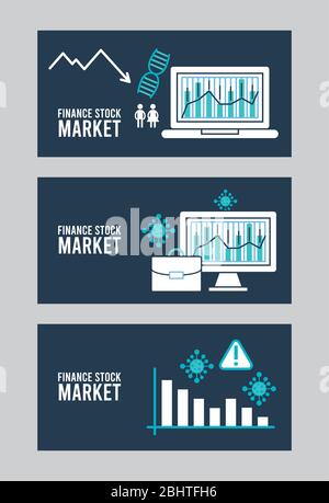 economic recession infographic with statistics Stock Vector